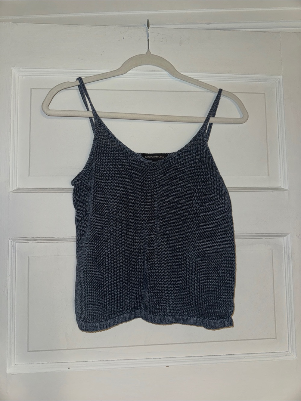 Banana Republic Linen-Blend Cropped Knit Sweater Tank